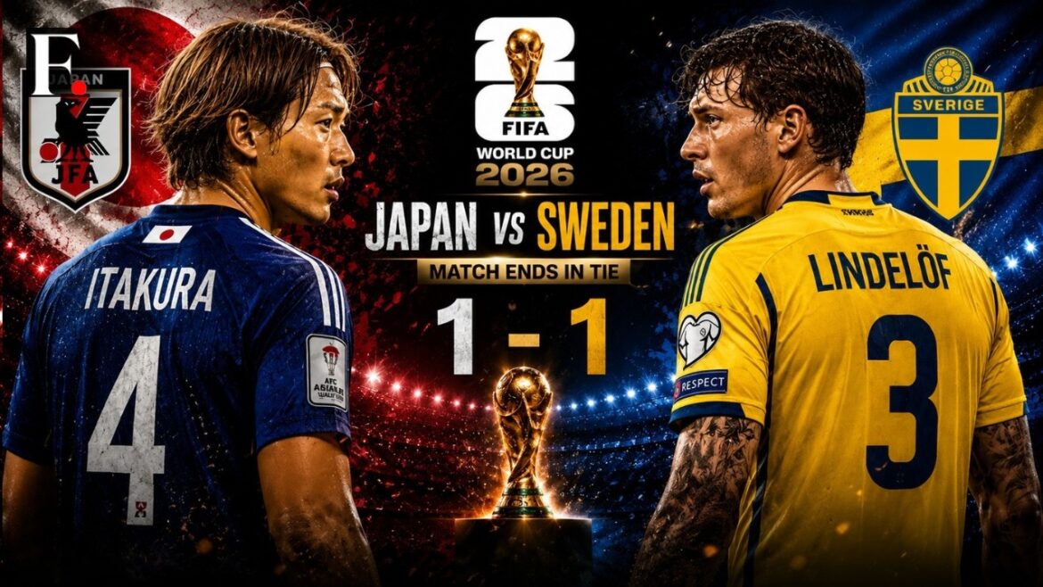 Japan vs Sweden Match ends in Tie | Both teams qualify for FIFA World Cup 2026