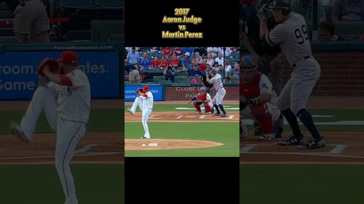 Aaron Judge vs Martin Perez 2017 MLB all pitch NewYork Yankees Aaron Judge #shorts