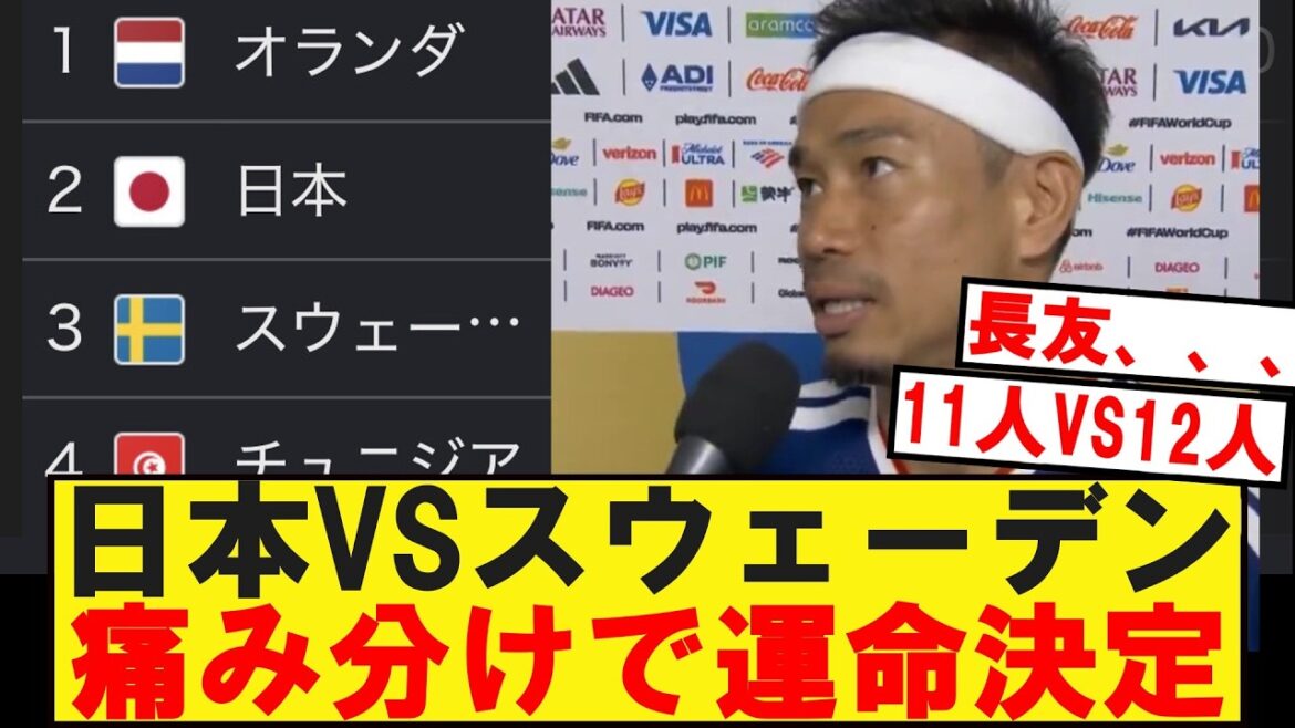 [World Cup]Japan VS Sweden's fate decided by sharing the pain