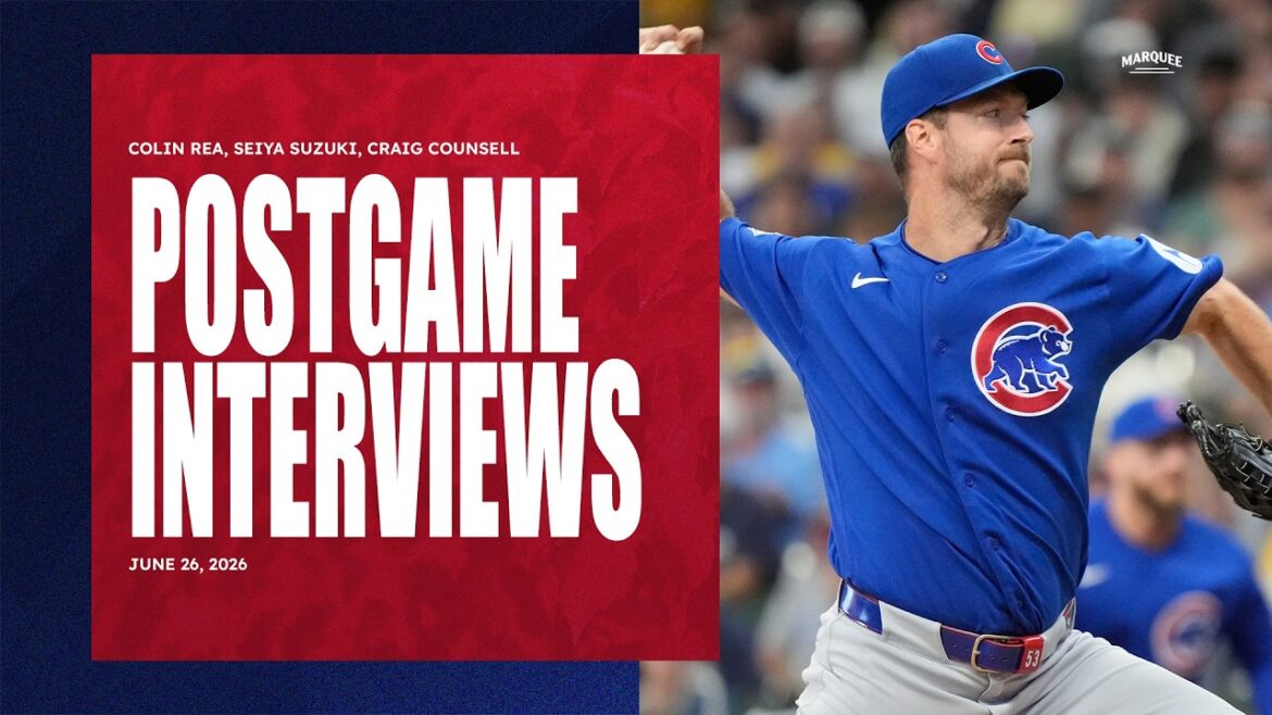 POSTGAME INTERVIEWS: Rea, Suzuki, Counsell | Cubs Locker Room Sound (6/26/2026)