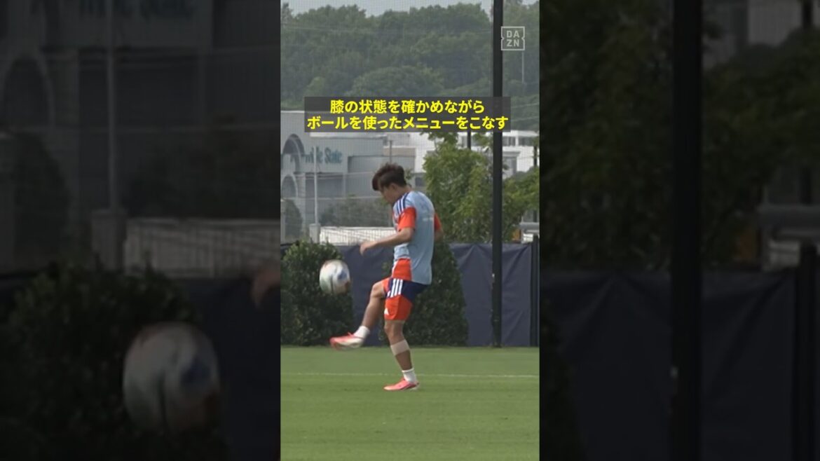 [Adjustment for full return]🇯🇵 Takefusa Kubo resumes practice with the ball! #FIFA World Cup #DAZN if you want to really enjoy it