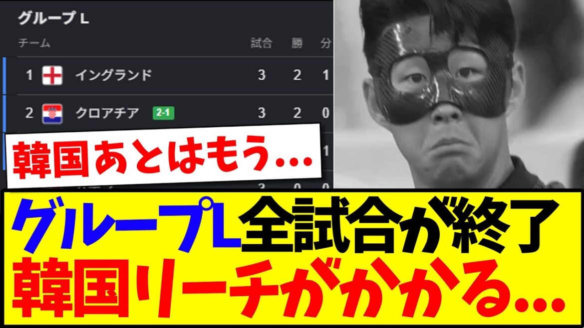[Breaking News]All Group L matches have been completed, and Korea is finally reaching...