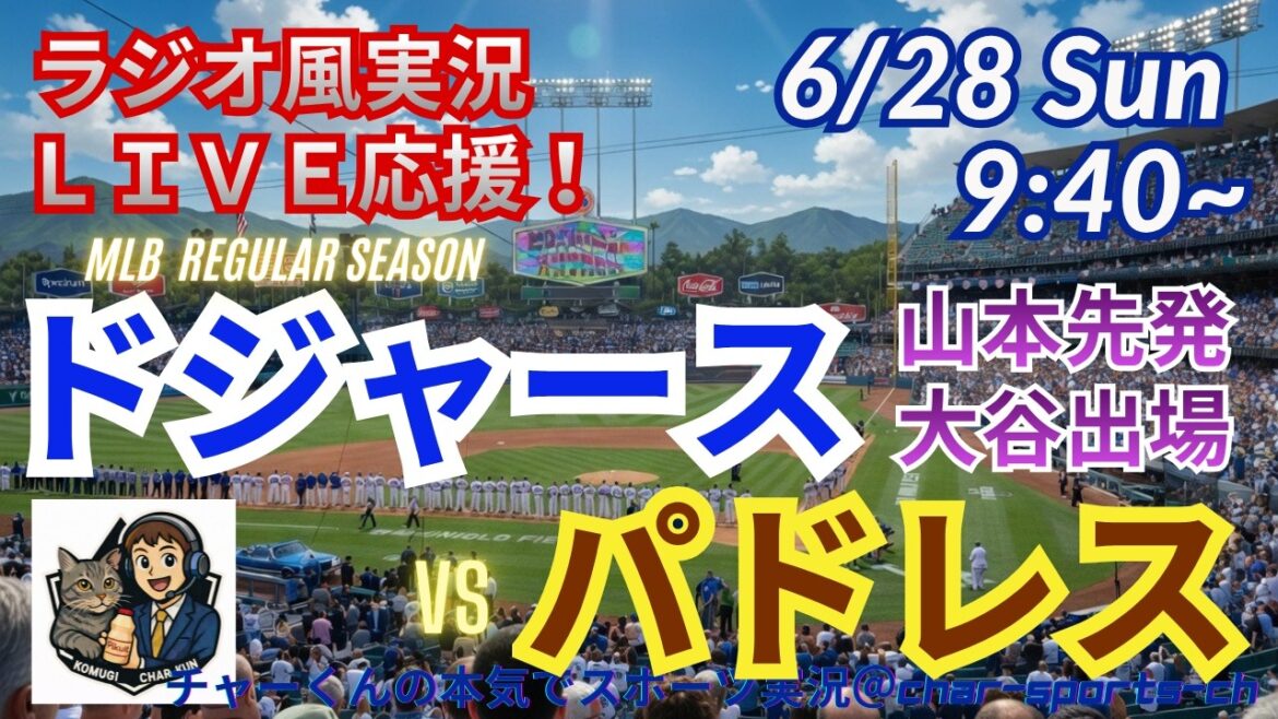 [Yamamoto starting, Otani participating! Simultaneous viewing live support]Live live support of MLB Dodgers VS Padres in a radio style! #Shohei Ohtani #Dodgers #MLBLIVE #MLB Live #Baseball #mlb #Otani Home Run