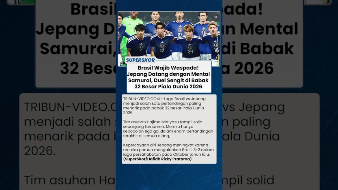 Brazil Must Be Alert! Japan Comes with a Samurai Mentality, Dueling in the Round of 32 of the 2026 World Cup