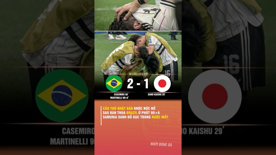 JAPANESE PLAYER SOBS AFTER LOSING TO BRAZIL IN MINUTES 90+6, BLUE SAMURAI COLLAPSES IN TEARS