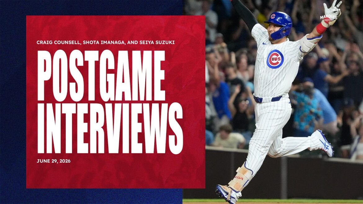 POSTGAME INTERVIEWS: Imanaga, Suzuki, and Counsell | Cubs Locker Room Sound (6/29/2026)