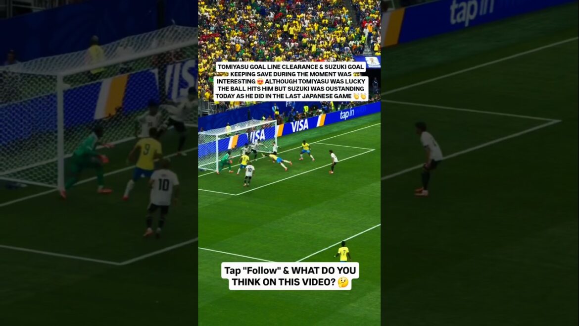 Japan Goal line Clearance vs Brazil 😱 Japan Goal line Clearance vs Brazil 😱
