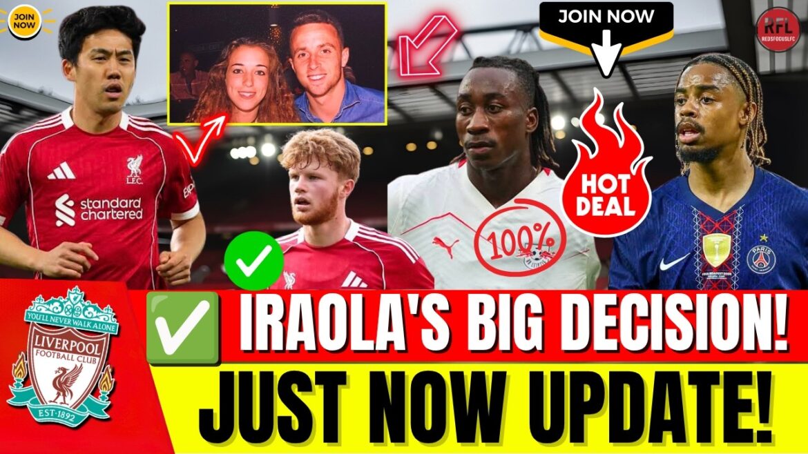 TRANSFER DONE! β
IRAOLA’S BIG DECISION! π± ENDO UPDATE, JOTA TRIBUTE & DIOMANDE ALTERNATIVE | LFC TRANSFER DONE! β
IRAOLA'S BIG DECISION! π± ENDO UPDATE, JOTA TRIBUTE & DIOMANDE ALTERNATIVE | LFC