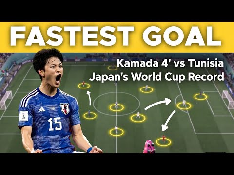 Japan’s FASTEST World Cup Goal Ever: Tactical Masterclass from the Back | Kamada 4’ vs Tunisia Japan’s FASTEST World Cup Goal Ever: Tactical Masterclass from the Back | Kamada 4’ vs Tunisia