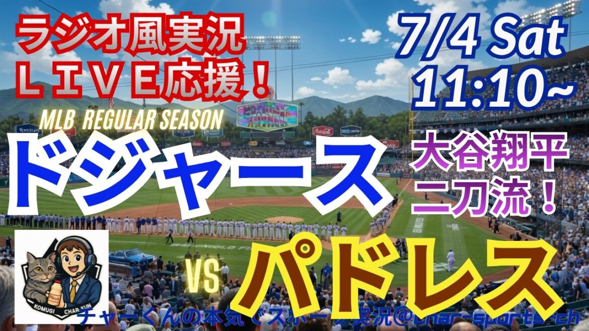 [Otani starter! Simultaneous viewing live support]Live live support of MLB Dodgers VS Padres in a radio style! #Shohei Ohtani #Dodgers #MLBLIVE #MLB Live #Baseball #mlb #Otani Home Run #Otani Dual Wielding