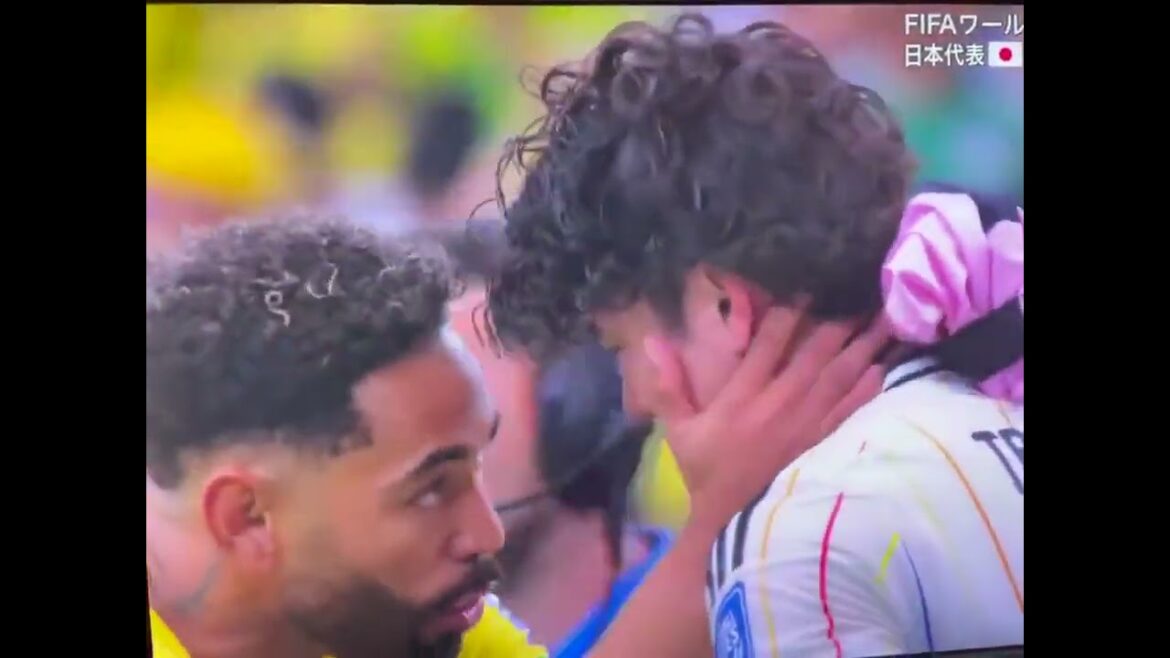Matheus Cunha consoles heartbroken Ao Tanaka after Brazil’s 95th-minute winner eliminates Japan Matheus Cunha consoles heartbroken Ao Tanaka after Brazil’s 95th-minute winner eliminates Japan