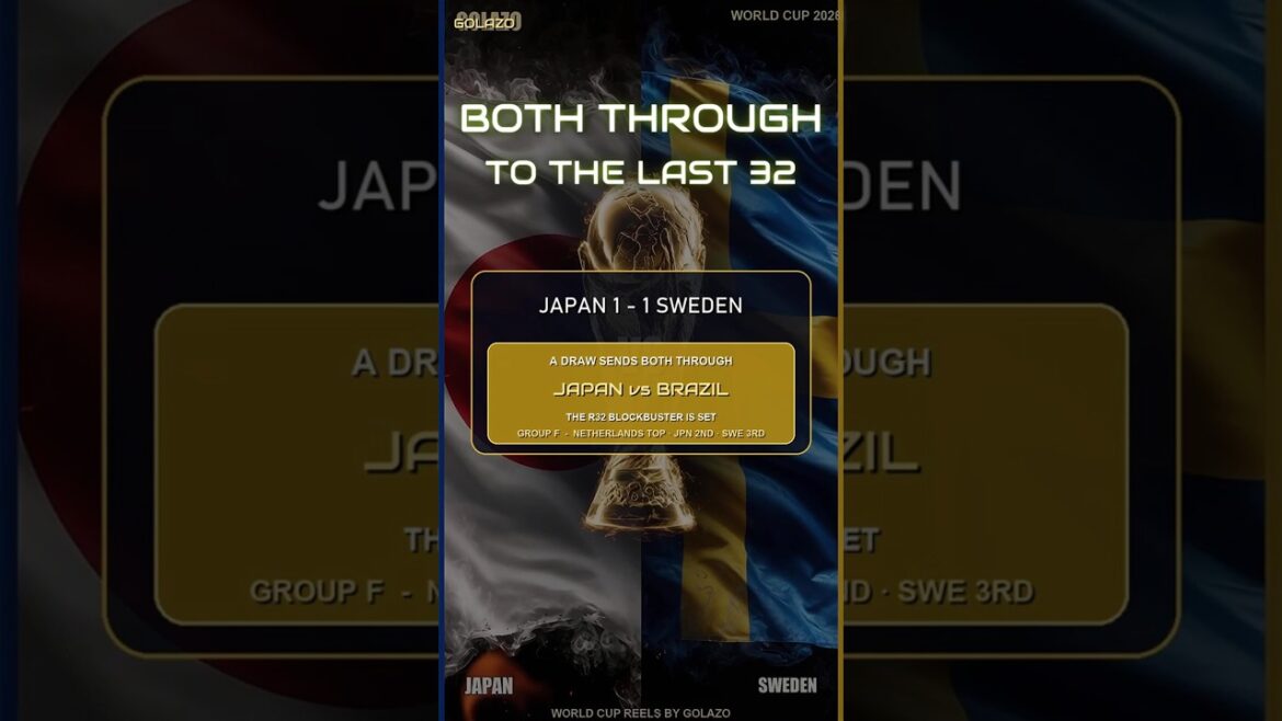 JAPAN 1-1 SWEDEN | BOTH into the Last 32 🇯🇵🇸🇪 Maeda & a 28.9m Elanga SCREAMER | World Cup 2026