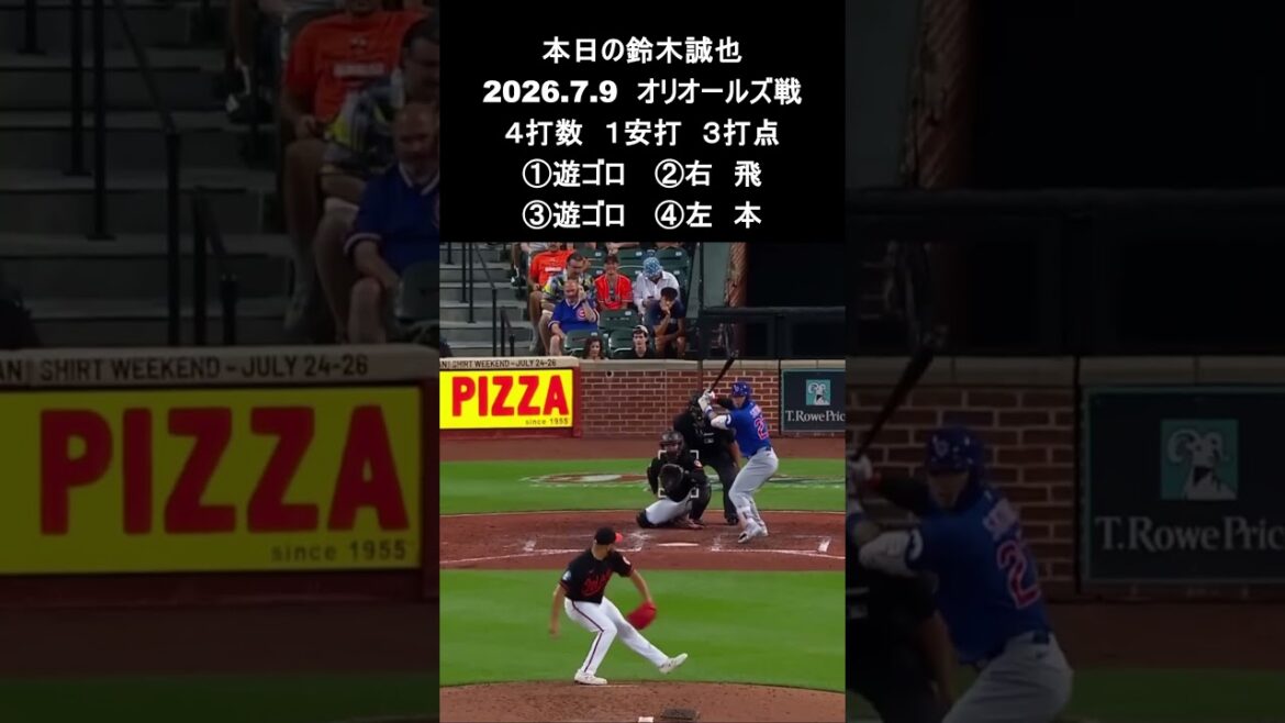 [Seiya Suzuki]2026.7.9 "No. 14 final 3-run home run" vs. Orioles #Seiya Suzuki #Cubs #mlb