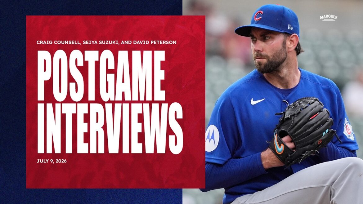 POSTGAME INTERVIEWS: Suzuki, Peterson, and Craig Counsell | Cubs Locker Room Sound (7/9/2026) POSTGAME INTERVIEWS: Suzuki, Peterson, and Craig Counsell | Cubs Locker Room Sound (7/9/2026)