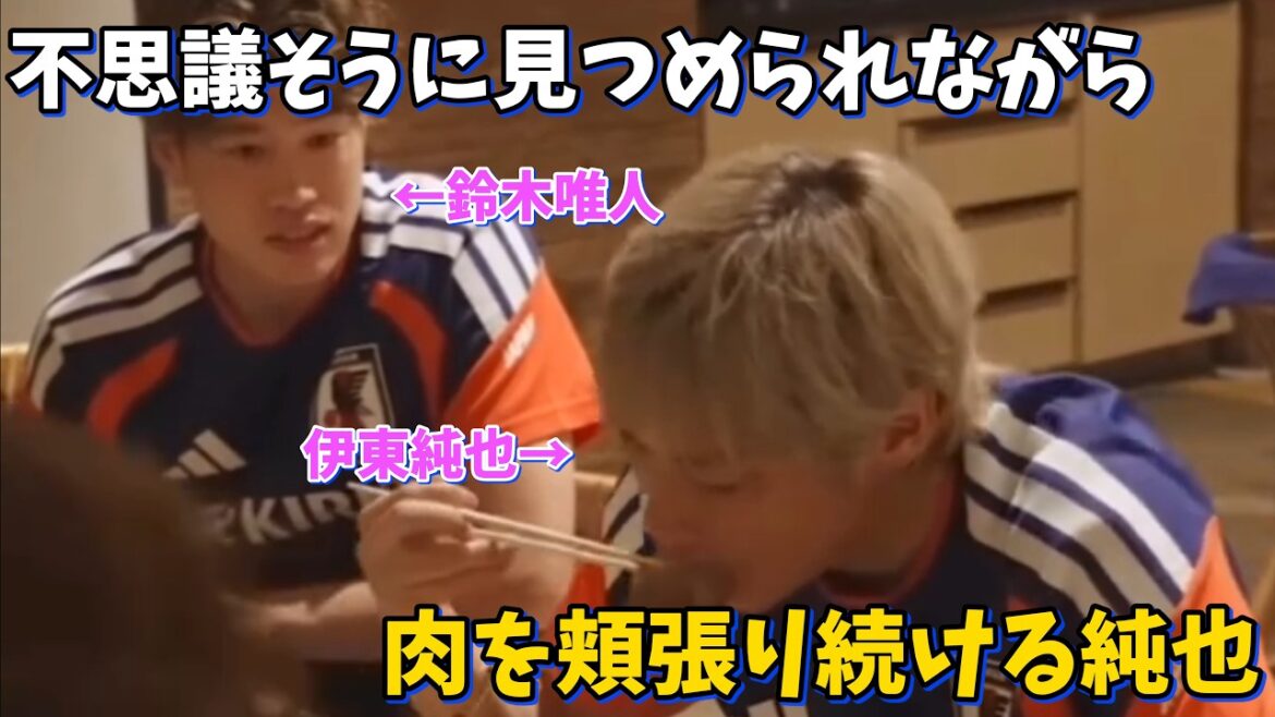 Junya Ito is so adorable as he keeps stuffing his mouth with meat while Yuito Suzuki looks at him strangely!