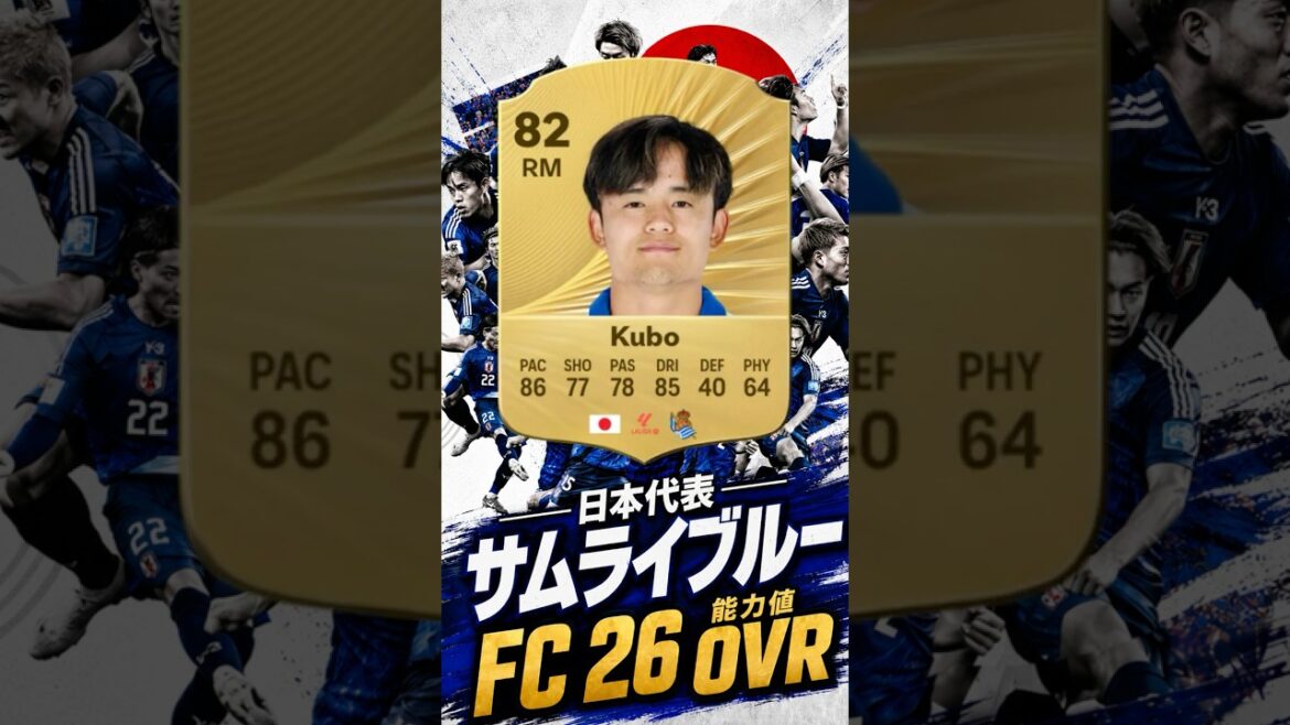 Samurai Blue is here! 🇯🇵 Watch the FC26 OVR of all FC26 Japan National Team players at once! ⚽️🔥 Samurai Blue is here! 🇯🇵 Watch the FC26 OVR of all FC26 Japan National Team players at once! ⚽️🔥