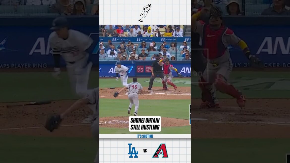 Shohei Ohtani Still Hustling Despite His Left Knee #Dodgers