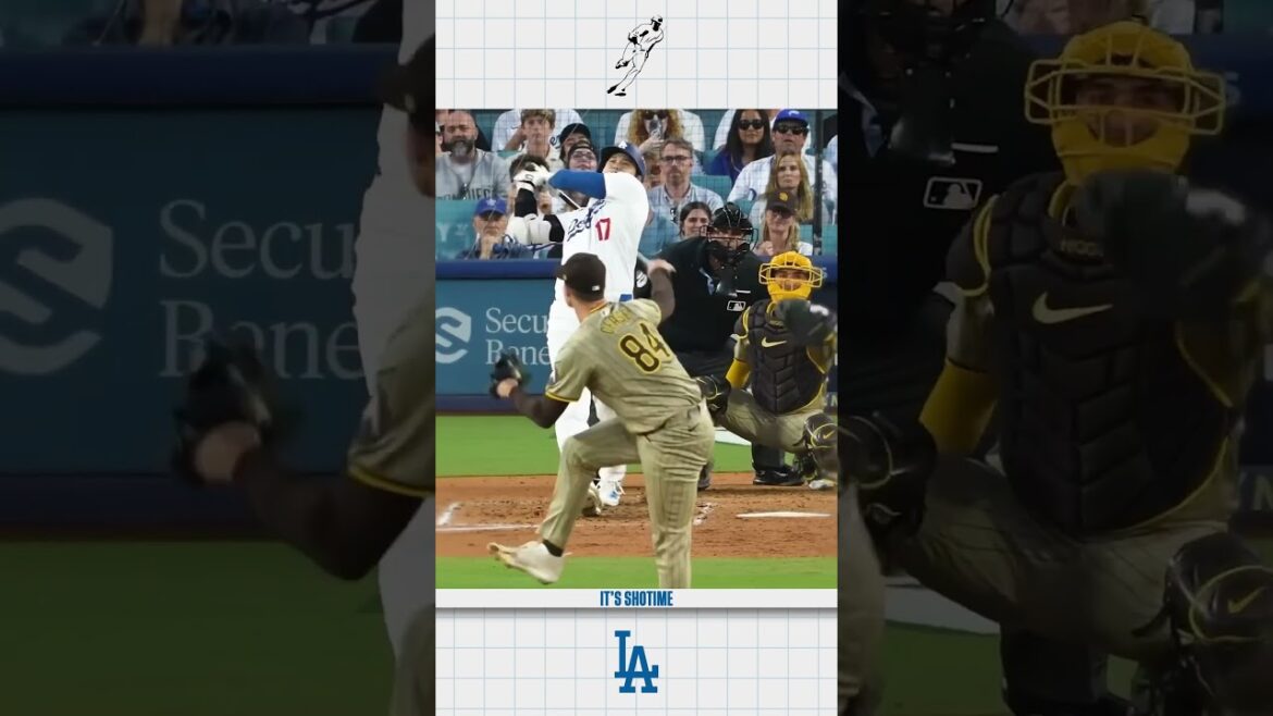 Shohei Ohtani's EPIC First Postseason Home Run 😳🔥#dodgers  #shoheiohtani #mlb #baseball