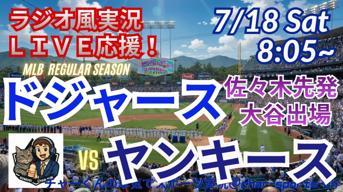 [Sasaki starting, Otani participating! Simultaneous viewing live support]Live live support of Dodgers VS Yankees in a radio style! #Shohei Ohtani #Dodgers #MLBLIVE #MLB Live #Baseball #mlb #Otani Home Run