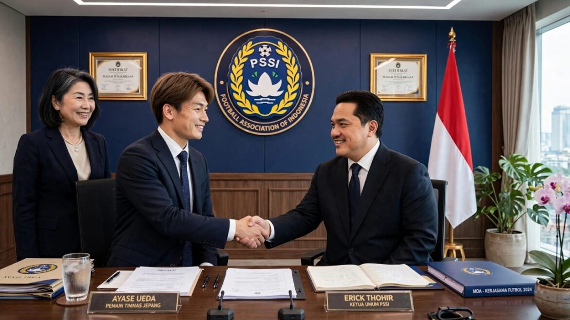 HARD CODE!! Ayase Ueda Shaking Hands with Erick Thohir at the PSSI Office, Official National Team Naturalization? HARD CODE!! Ayase Ueda Shaking Hands with Erick Thohir at the PSSI Office, Official National Team Naturalization?