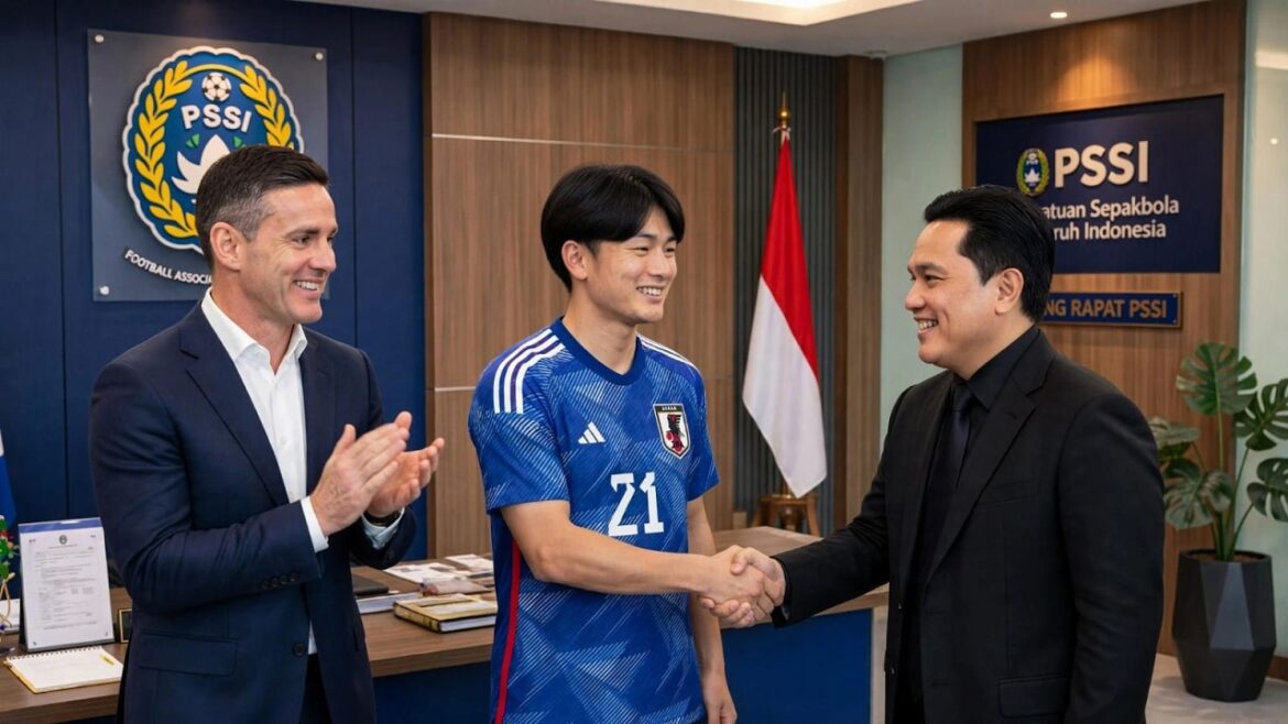 JAPAN MISSED? Ayase Ueda was caught shaking hands with Erick Thohir at the PSSI office, DEAL JAPAN MISSED? Ayase Ueda was caught shaking hands with Erick Thohir at the PSSI office, DEAL