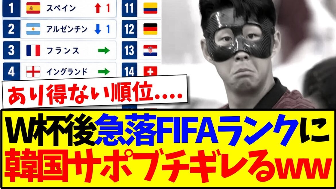 [Korea's reaction]Here is the reaction of Korean supporters who are upset about the FIFA rankings that plummeted after the World Cup.