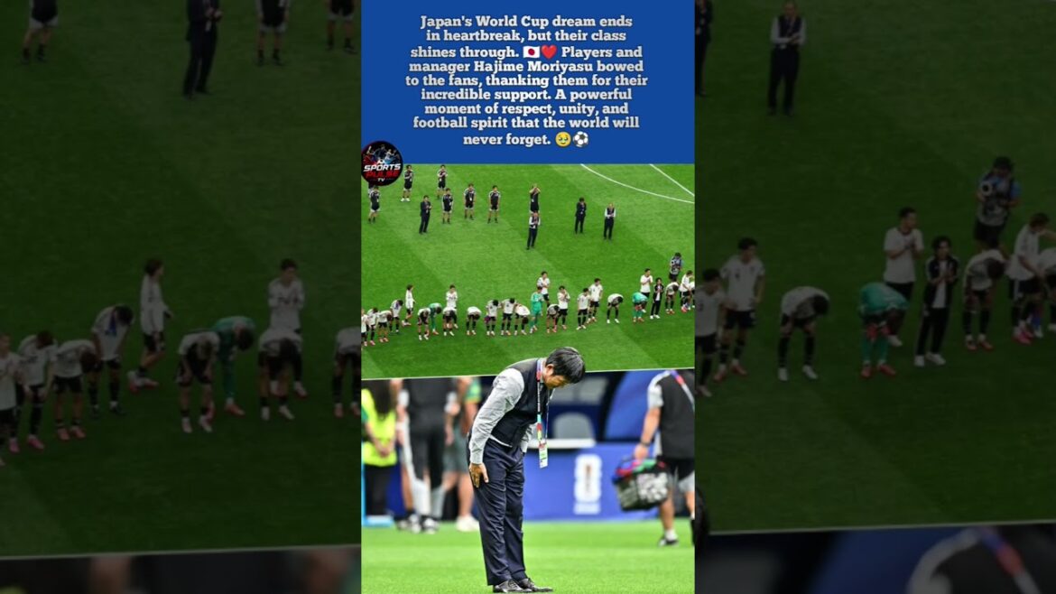 Japan's Emotional World Cup Exit 😢 Hajime Moriyasu & Players Bow to Fans After Heartbreak 🇯🇵