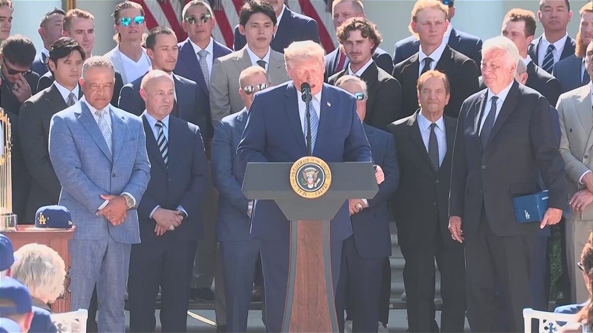 OHTANI receives a SPECIAL HONOR from TRUMP during DODGERS’ WHITE HOUSE visit OHTANI receives a SPECIAL HONOR from TRUMP during DODGERS' WHITE HOUSE visit