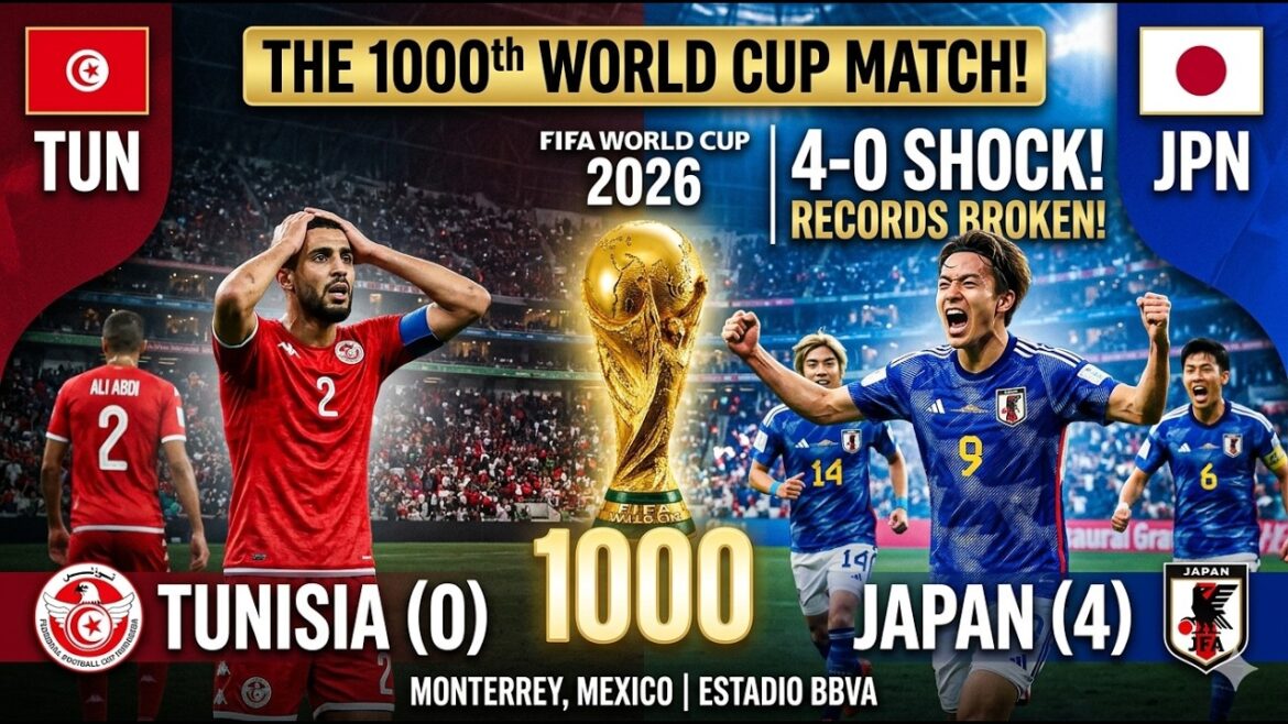 The 1000th World Cup match 🏆 #tunisiavsjapan #viralvideo #sports