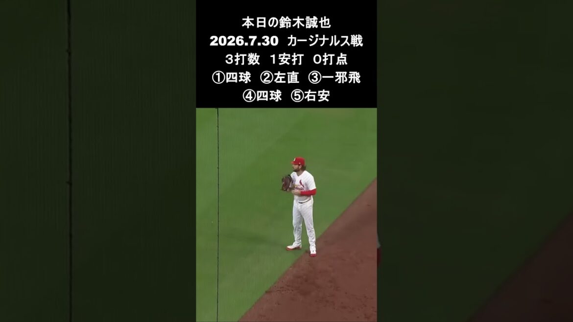 [Seiya Suzuki]2026.7.30 “5 consecutive hits and 17 consecutive games on base” against Cardinals #Seiya Suzuki #Cubs #mlb